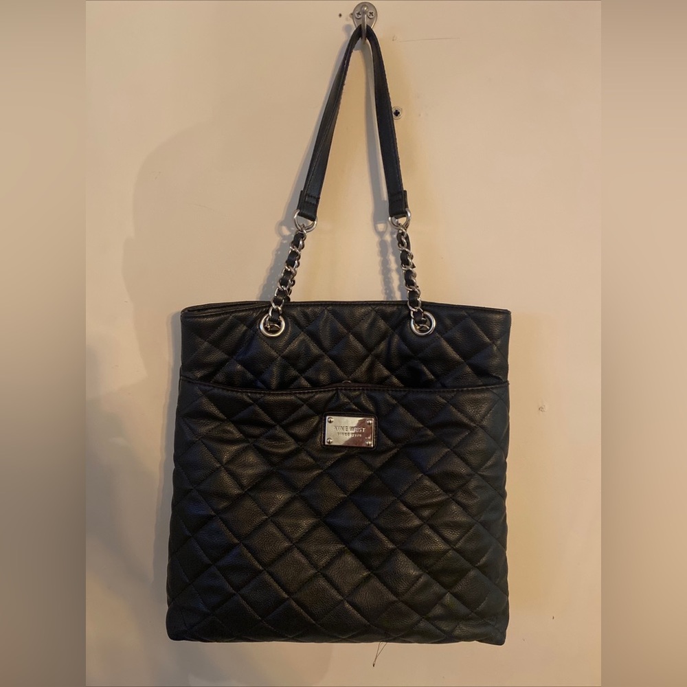Nine West quilted leather tote